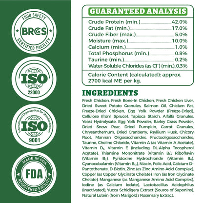 Wellix 63.5Oz Hairball Control Cat Food, High Protein Grain Free Dry Cat Food with Fresh Chicken, Fresh Bone-In Chicken & Chicken Liver, No Artificial Attractants