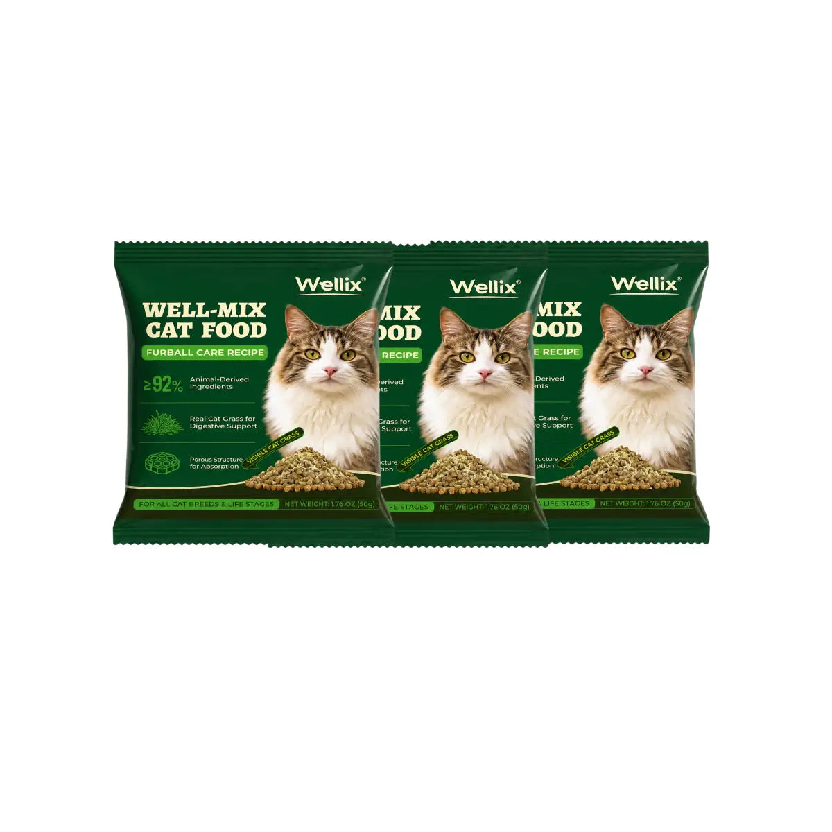 Wellix 63.5Oz Hairball Control Cat Food, High Protein Grain Free Dry Cat Food with Fresh Chicken, Fresh Bone-In Chicken & Chicken Liver, No Artificial Attractants