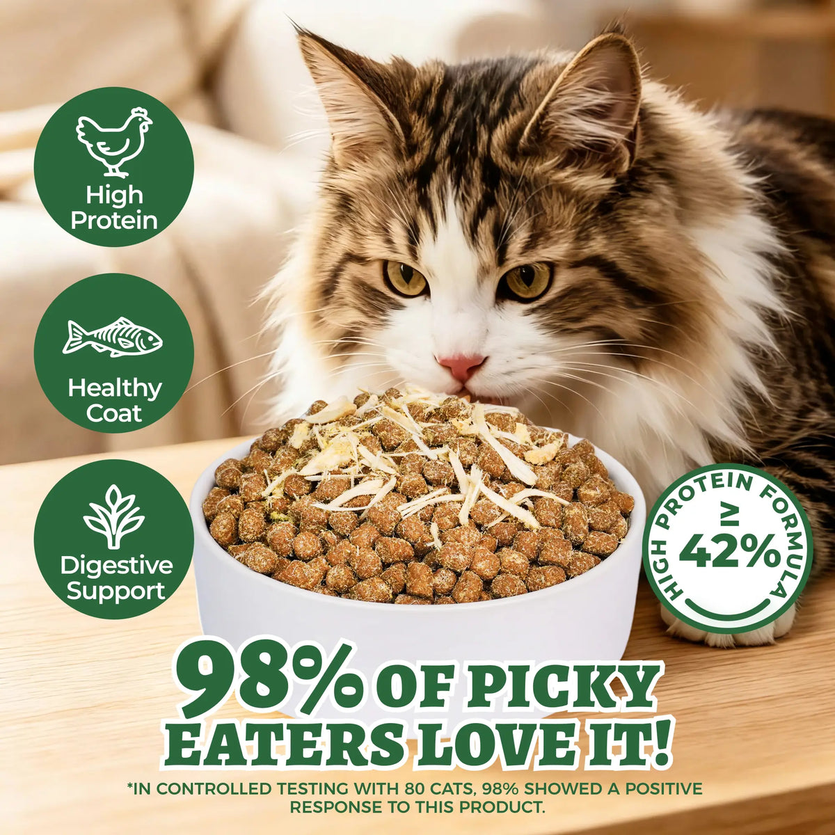 Wellix 63.5Oz Hairball Control Cat Food, High Protein Grain Free Dry Cat Food with Fresh Chicken, Fresh Bone-In Chicken & Chicken Liver, No Artificial Attractants
